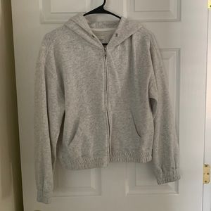 Abercrombie & Fitch grey zip up jacket, small